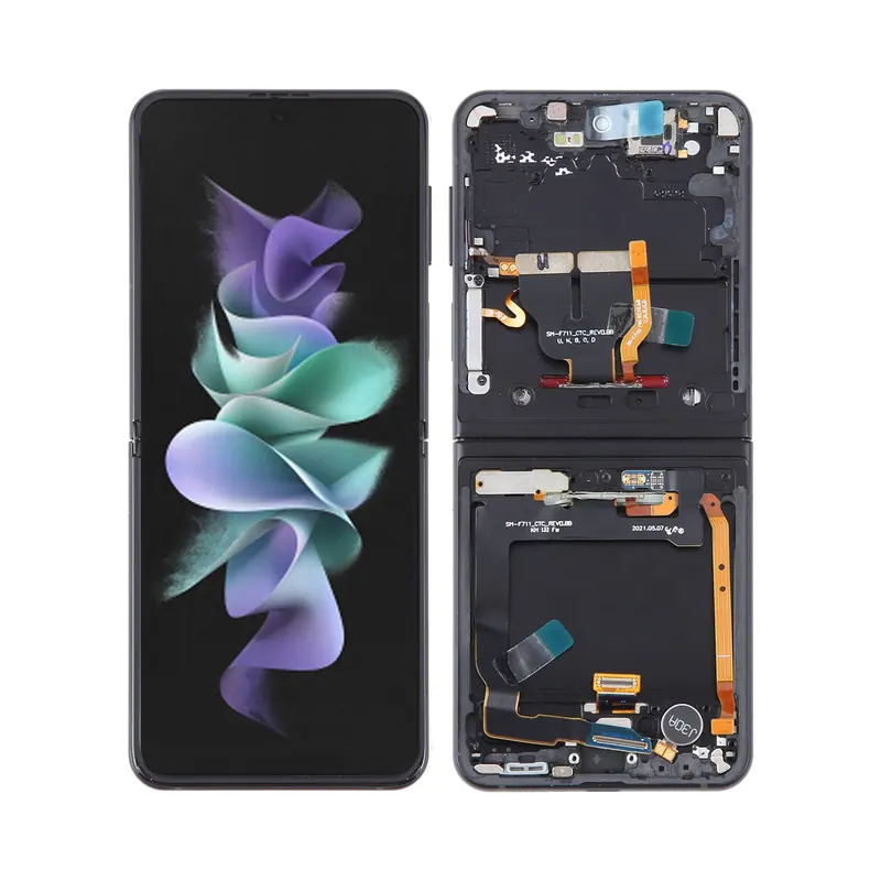 For Samsung Galaxy Z Flip3 SM-F711 Original LCD Screen Digitizer Full Assembly with Frame (Black) — image 1