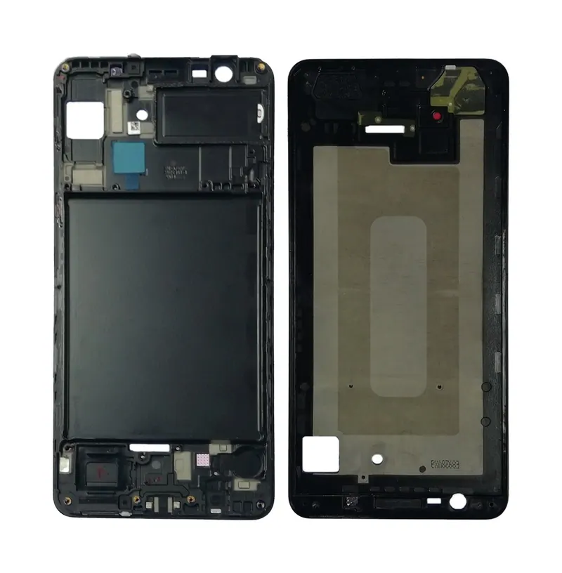 For Galaxy A7 (2018) / A750 Front Housing LCD Frame Bezel Plate (Black) — image 1