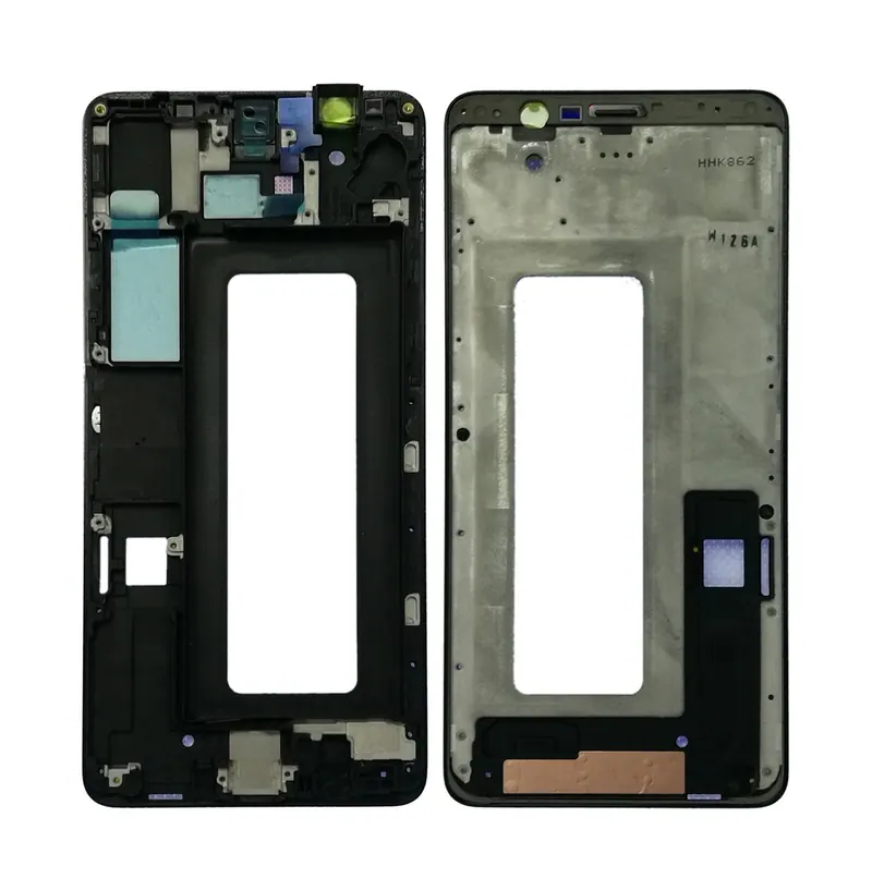 For Galaxy A8 Star / A9 Star / G8850 Front Housing LCD Frame Bezel Plate (Black) — image 1