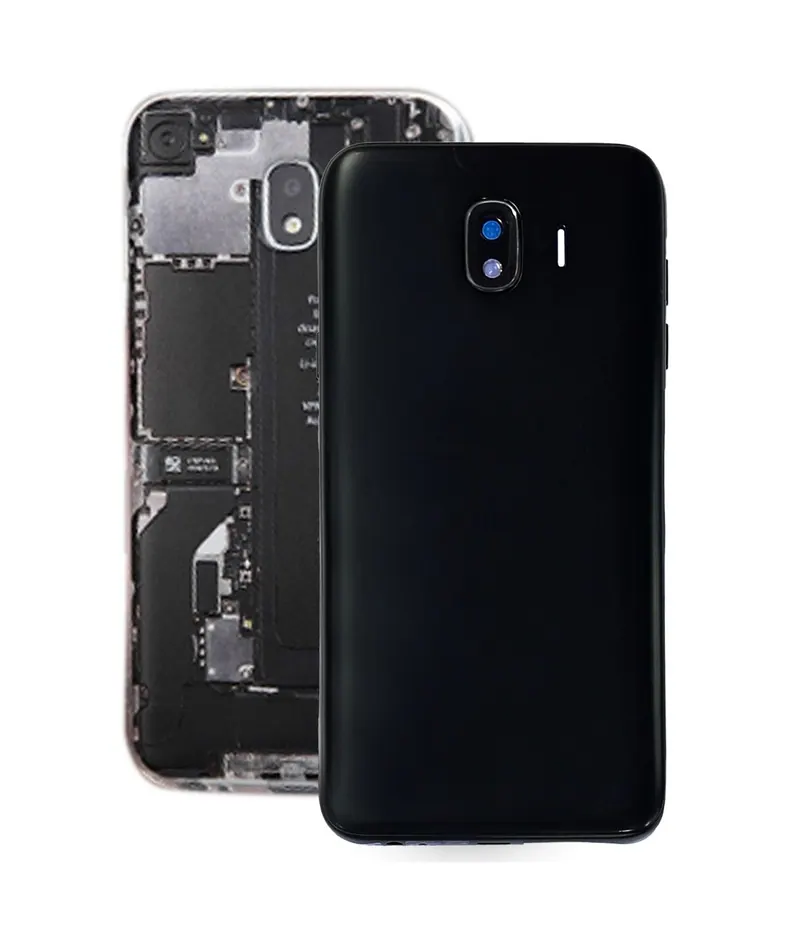 For Galaxy J4, J400F/DS, J400G/DS Back Cover + Middle Frame Bezel Plate (Black) — image 1