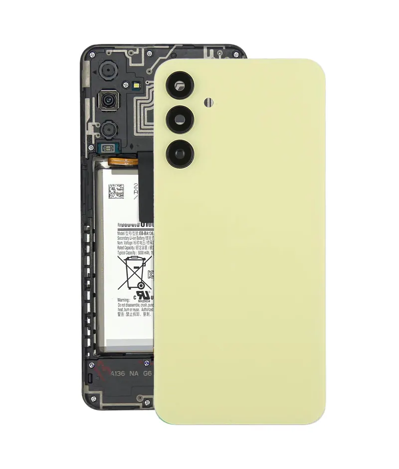 For Samsung Galaxy A15 SM-A155F Back Cover with Camera Lens Cover(Yellow) — image 1