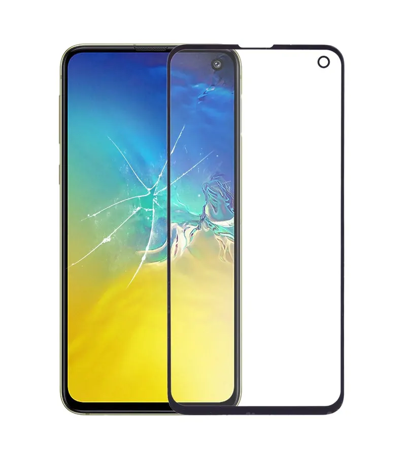 For Galaxy S10e SM-G970F/DS, SM-G970U, SM-G970W Front Screen Outer Glass Lens (Black) — image 1