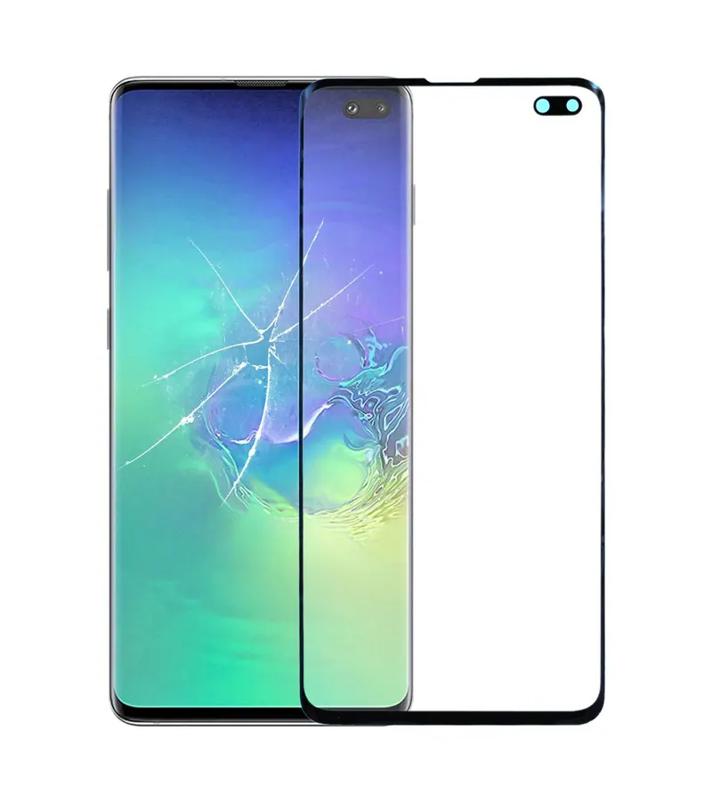 For Galaxy S10+ SM-G975F/DS, SM-G975U, SM-G975W Original Front Screen Outer Glass Lens (Black) — image 1