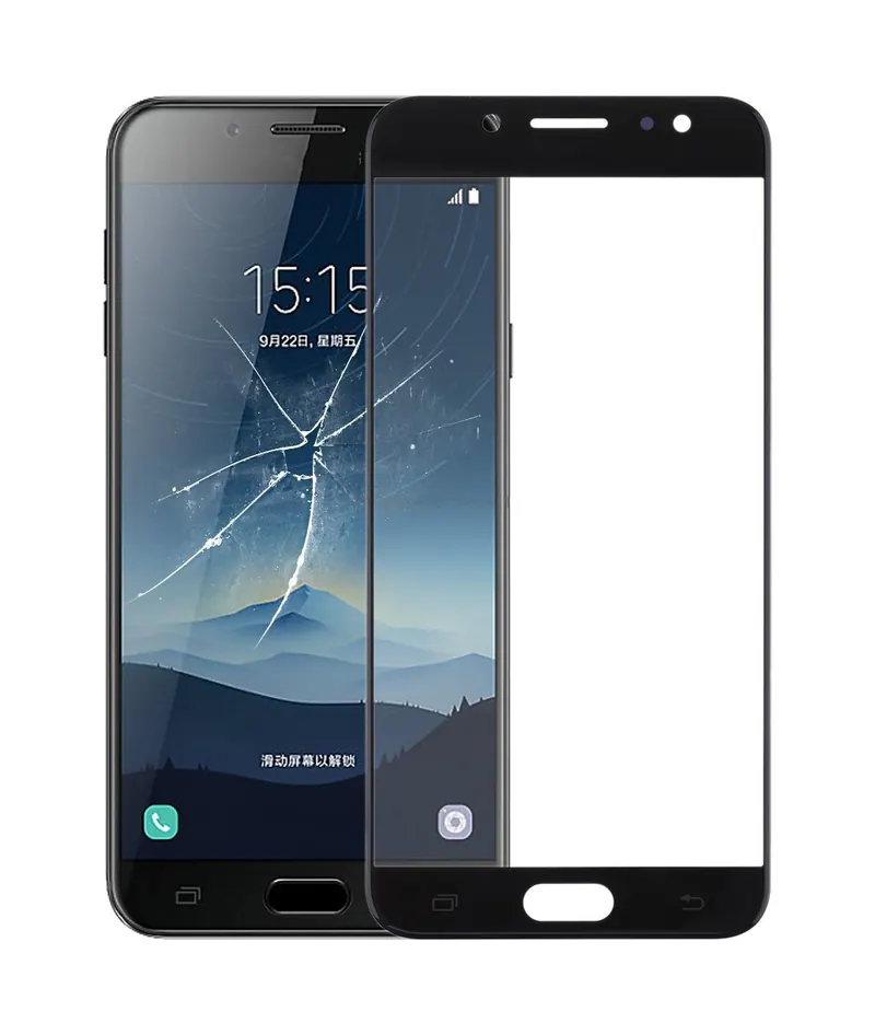 For Galaxy C8 / C7100, C7(2017) / Galaxy C7 (2017), C710F/DS Front Screen Outer Glass Lens (Black) — image 1