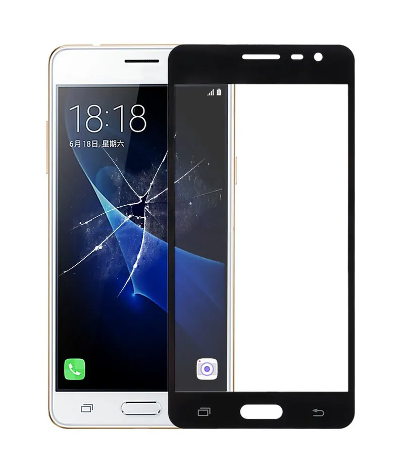 For Galaxy J3 Pro / J3110 Front Screen Outer Glass Lens (Black) — image 1