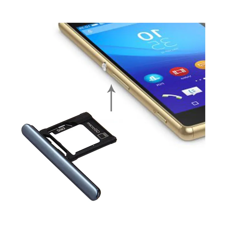 Micro SD / SIM Card Tray + Card Slot Port Dust Plug for Sony Xperia XZ Premium (Dual SIM Version)(Black) — image 1