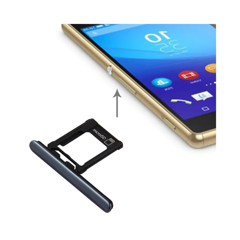 Micro SD Card Tray + Card Slot Port Dust Plug for Sony Xperia XZ Premium (Single SIM Version)(Black) — image 1