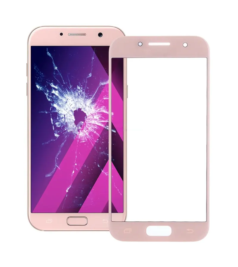 For Galaxy A3 (2017) / A320 Front Screen Outer Glass Lens (Pink) — image 1