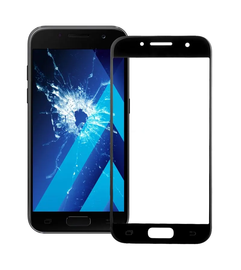 For Galaxy A5 (2017) / A520 Front Screen Outer Glass Lens (Black) — image 1