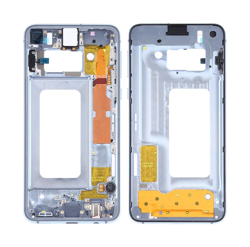 For Samsung Galaxy S10e SM-G970F/DS, SM-G970U, SM-G970W Middle Frame Bezel Plate with Side Keys (Blue) — image 1