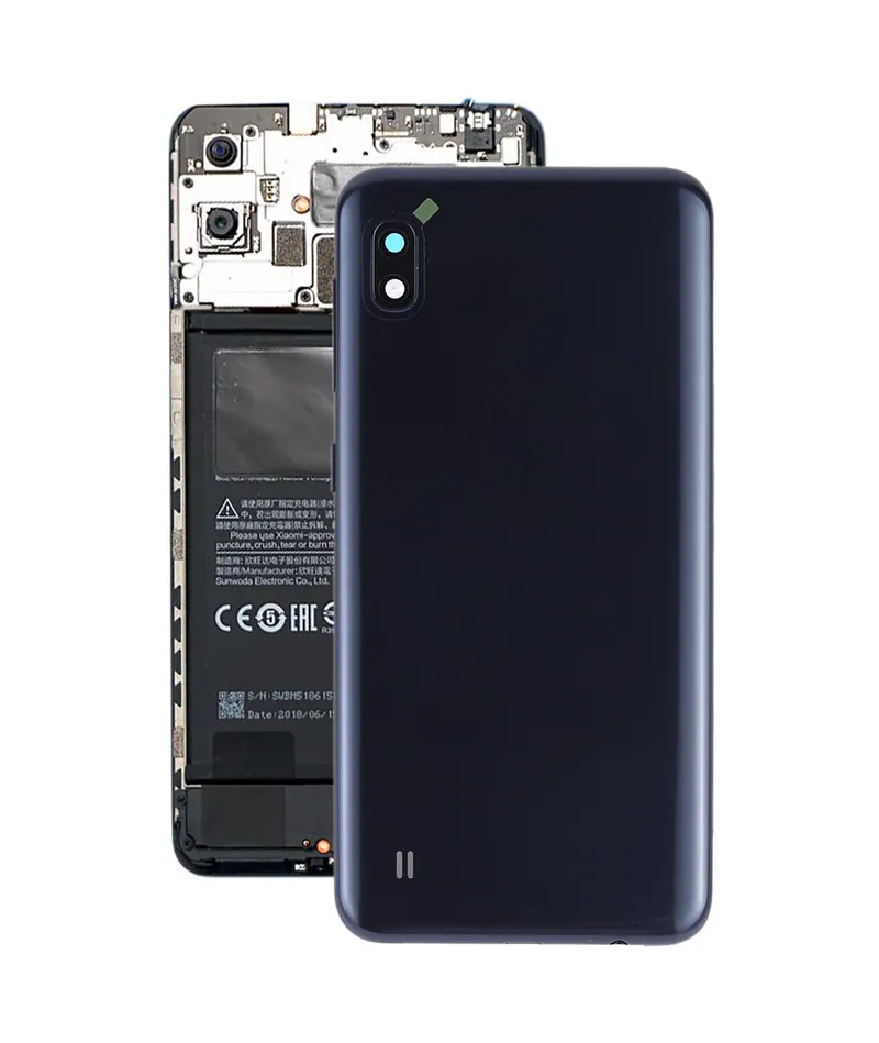 For Galaxy A10 SM-A105F/DS, SM-A105G/DS Battery Back Cover with Camera Lens & Side Keys (Black) — image 1