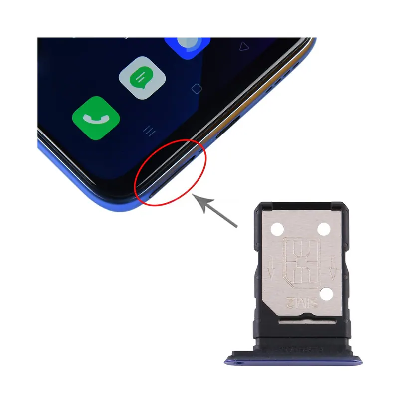 For OPPO Realme X50 5G SIM Card Tray + SIM Card Tray (Purple) — image 1