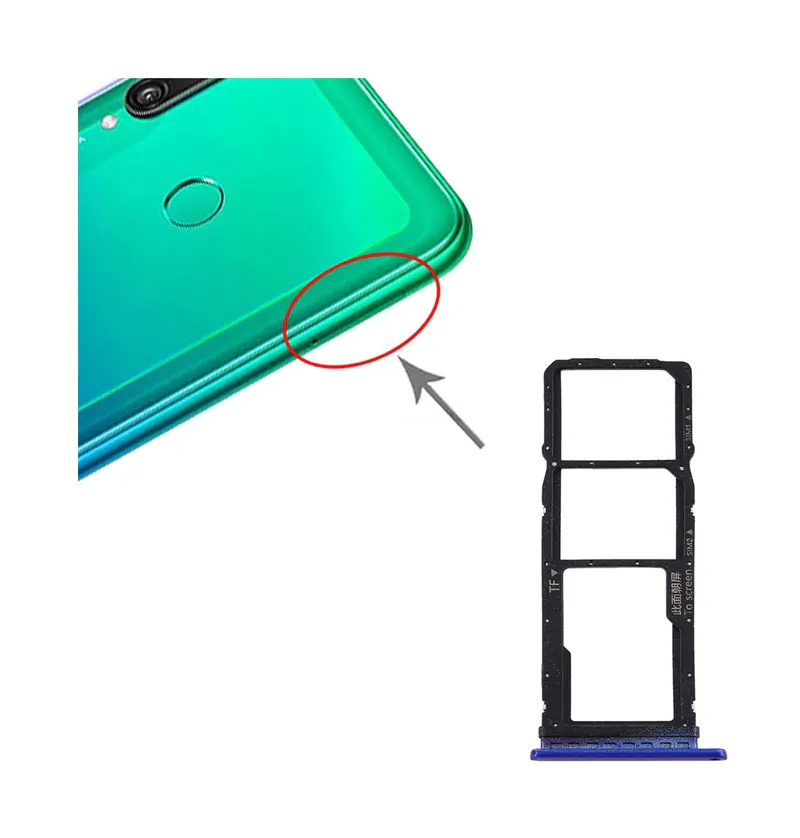 SIM Card Tray + SIM Card Tray + Micro SD Card Tray for Huawei Y7p (Blue) — image 1