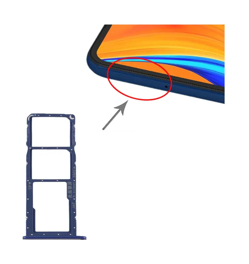 SIM Card Tray + SIM Card Tray + Micro SD Card Tray for Huawei Y6s (2019) (Blue) — image 1