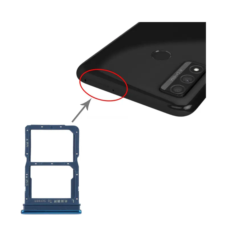 SIM Card Tray + NM Card Tray for Huawei P Smart 2020 (Green) — image 1