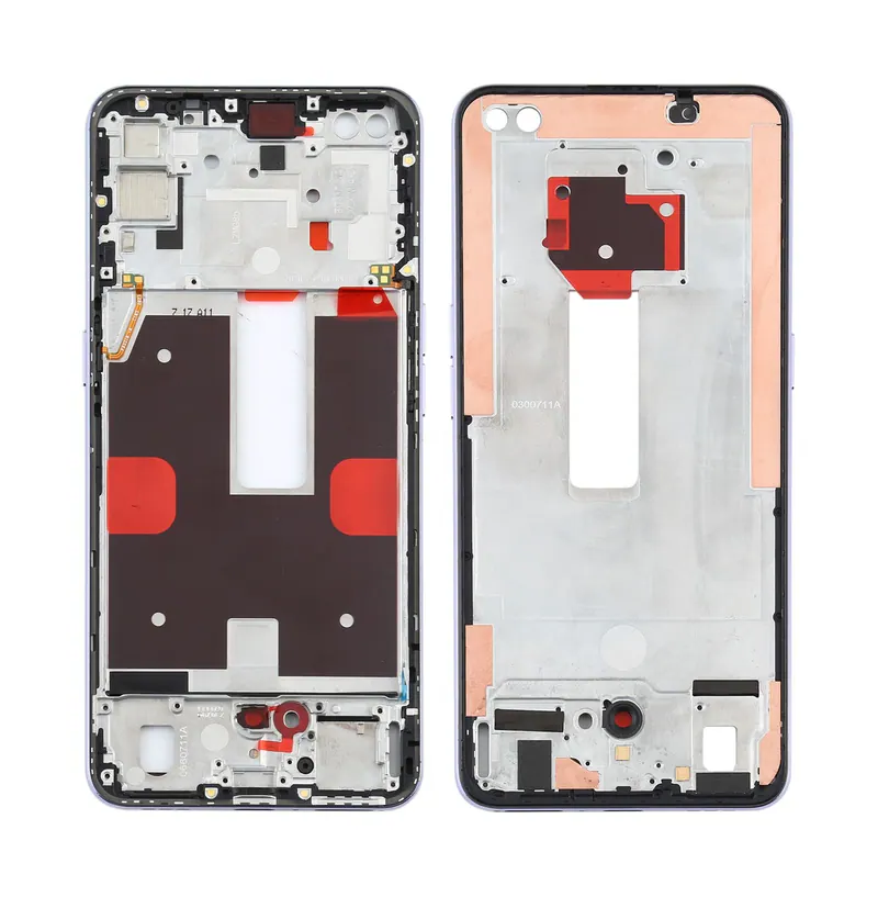 For OPPO Reno4 5G PDPM00, PDPT00, CPH2091 Front Housing LCD Frame Bezel Plate (Purple) — image 1