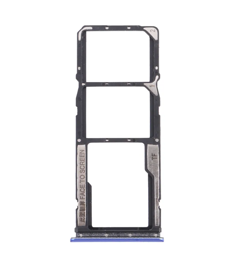 SIM Card Tray + SIM Card Tray + Micro SD Card Tray for Xiaomi Poco M3 M2010J19CG M2010J19CI (Blue) — image 1
