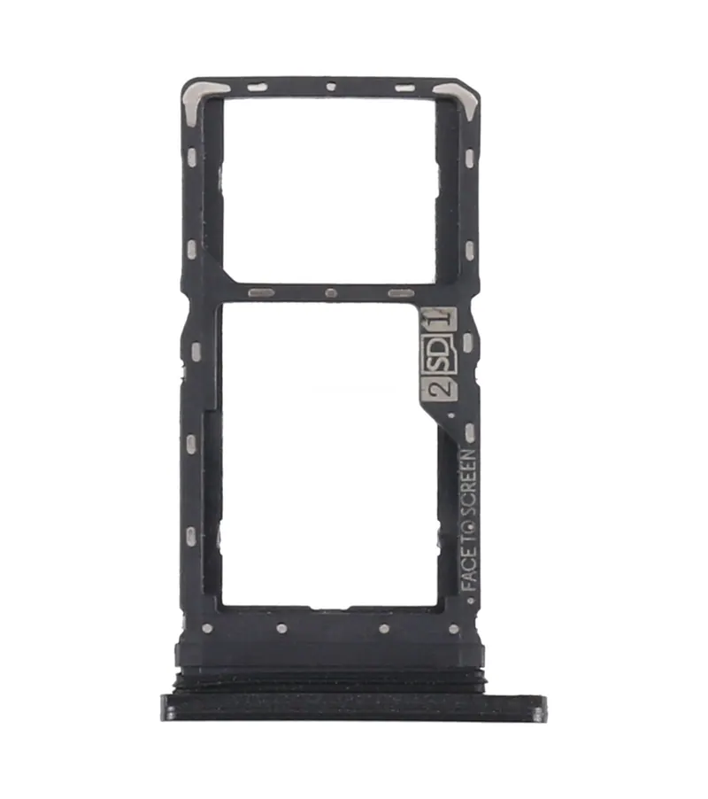 SIM Card Tray + Micro SD Card Tray for Motorola Moto G8 Play XT2015 XT2015-2 (Black) — image 1
