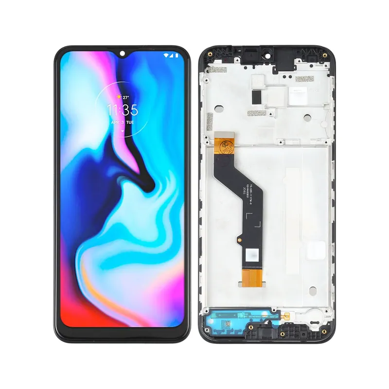 TFT LCD Screen for Motorola Moto E7 Plus XT2081-1 Digitizer Full Assembly with Frame (Black) — image 1