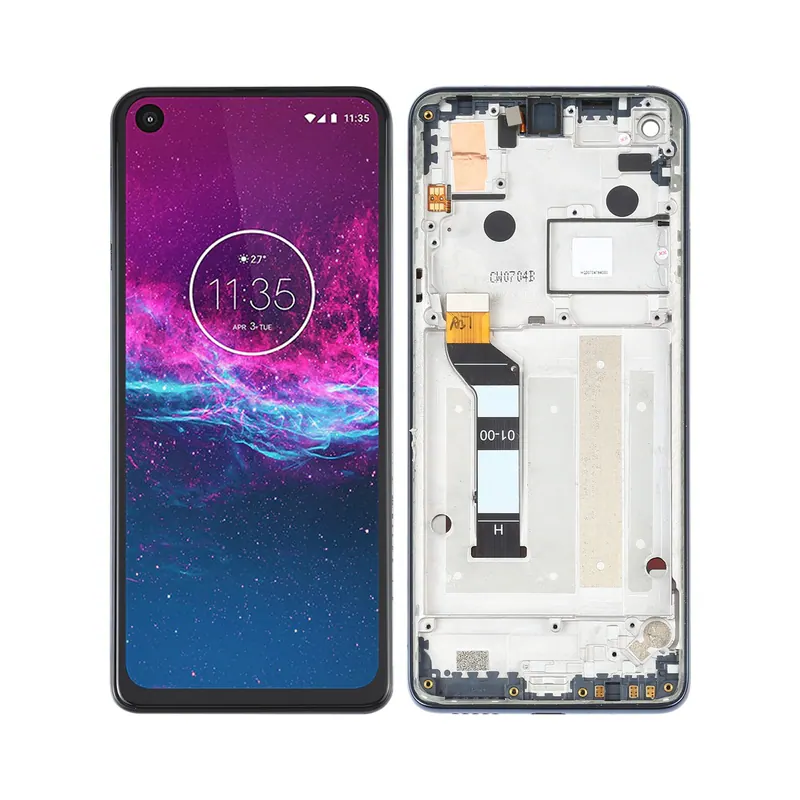 Original LCD Screen for Motorola One Action XT2013-1 XT2013-2 XT2013-4 Digitizer Full Assembly with Frame (Blue) — image 1