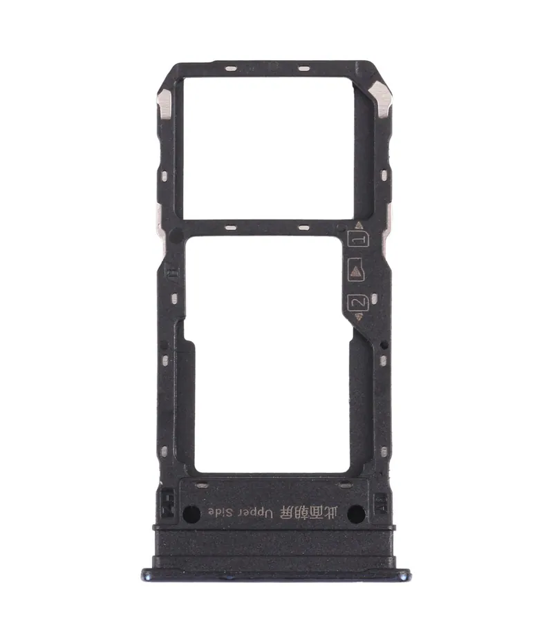 For vivo Y76s V2156A SIM Card Tray + SIM Card Tray / Micro SD Card Tray (Black) — image 1