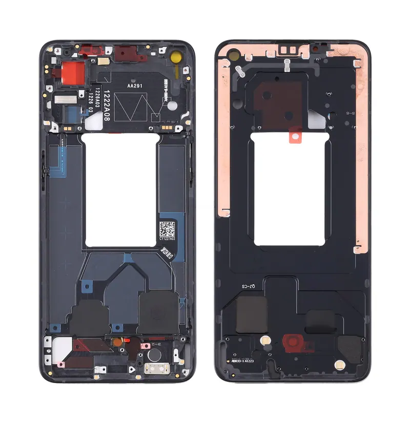 For OPPO Reno7 5G China PFJM10 Original Front Housing LCD Frame Bezel Plate (Black) — image 1