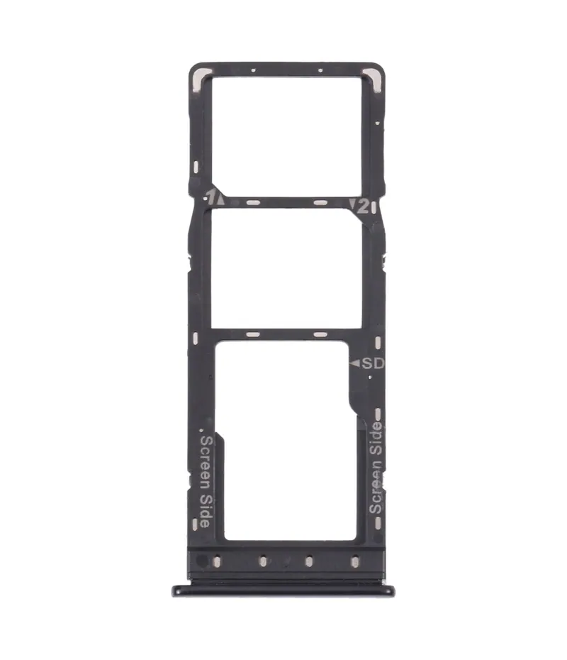 For Infinix Hot 10 Lite X657B SIM Card Tray + SIM Card Tray + Micro SD Card Tray (Black) — image 1