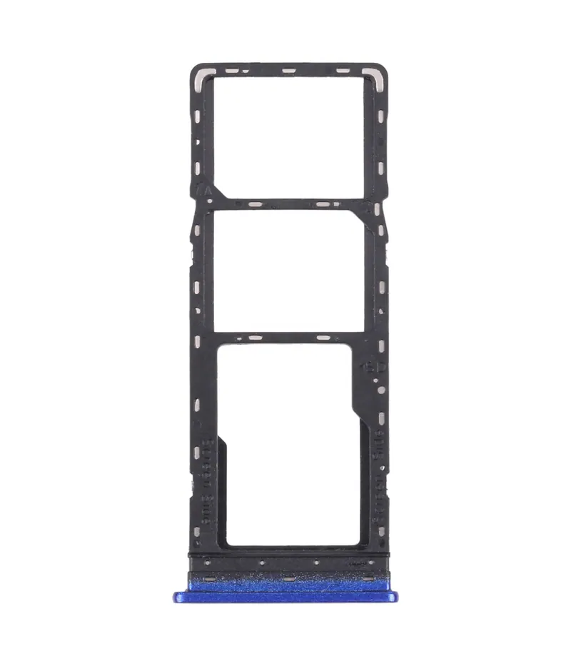 For Tecno Phantom 9 AB7 SIM Card Tray + SIM Card Tray + Micro SD Card Tray (Blue) — image 1