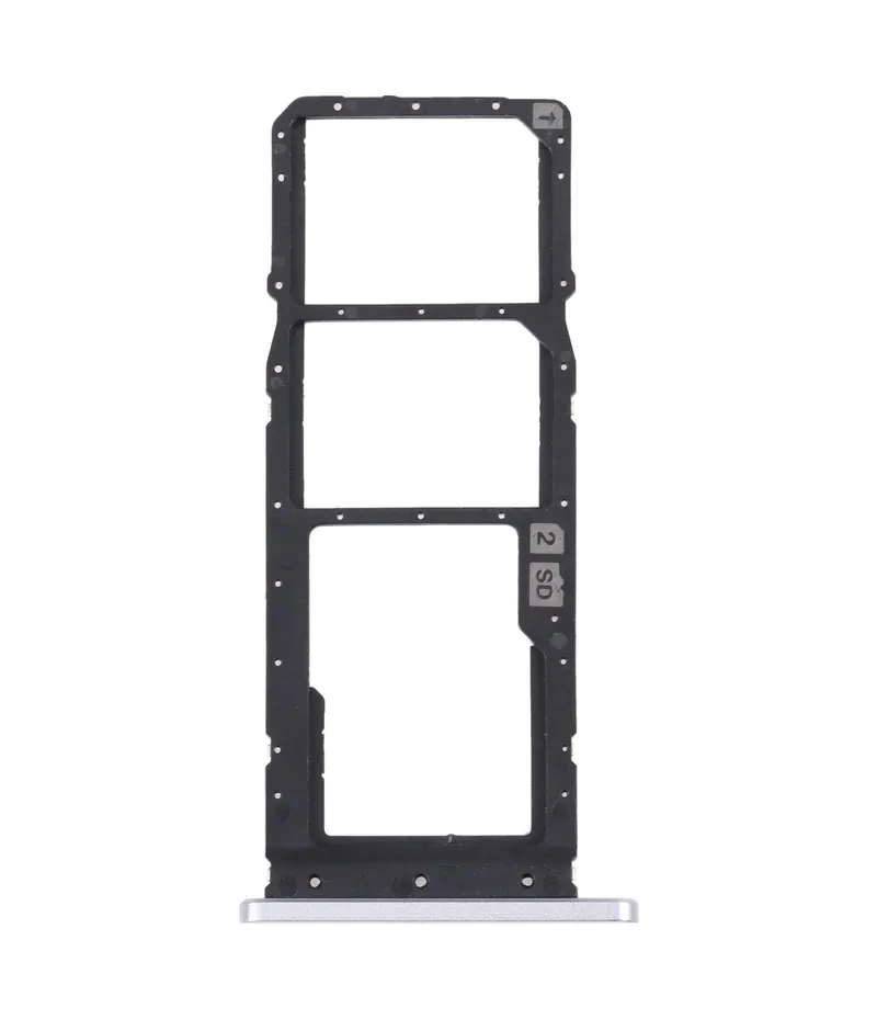 For Asus Zenfone 7 ZS670KS SIM Card Tray + SIM Card Tray + Micro SD card tray (Silver) — image 1