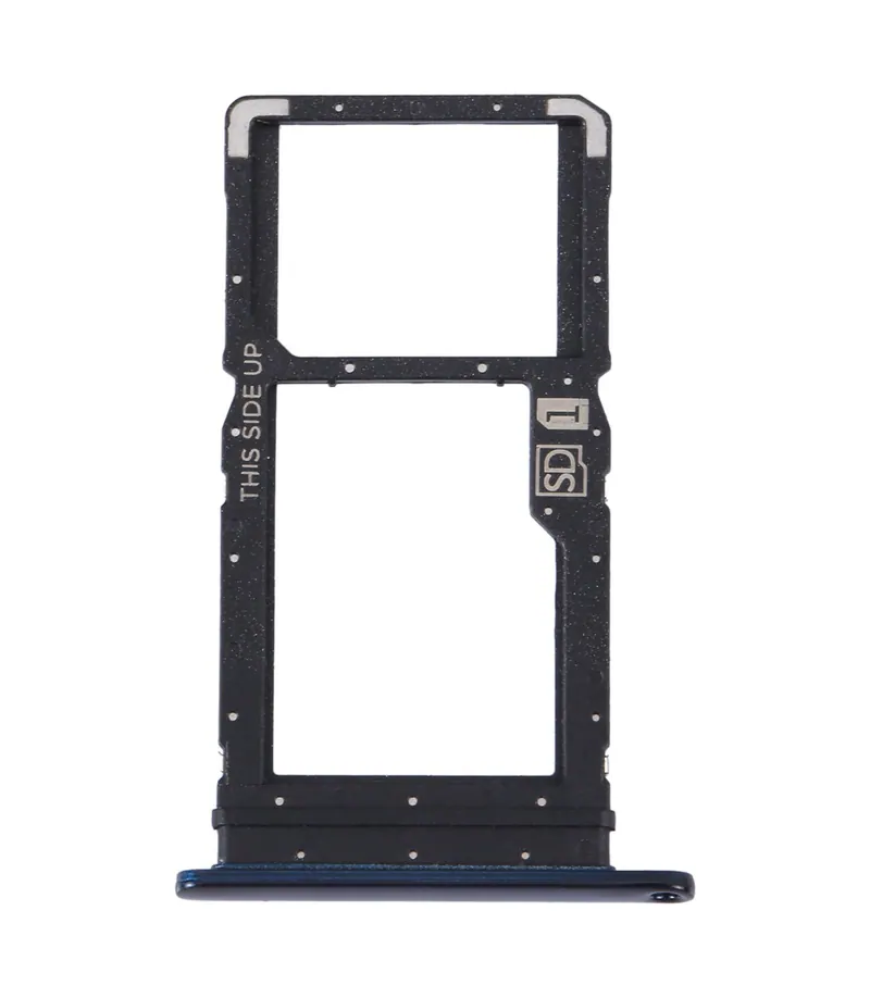 For Motorola Moto One Fusion Plus Original SIM Card Tray + Micro SD Card Tray (Blue) — image 1