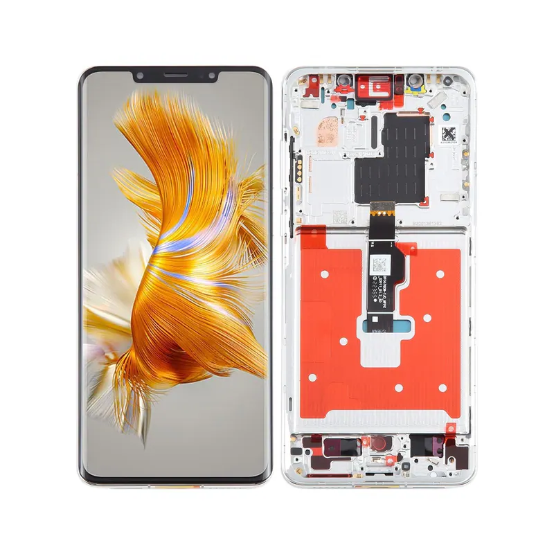 For Huawei Mate 50 Pro Original LCD Screen Digitizer Full Assembly with Frame (Silver) — image 1