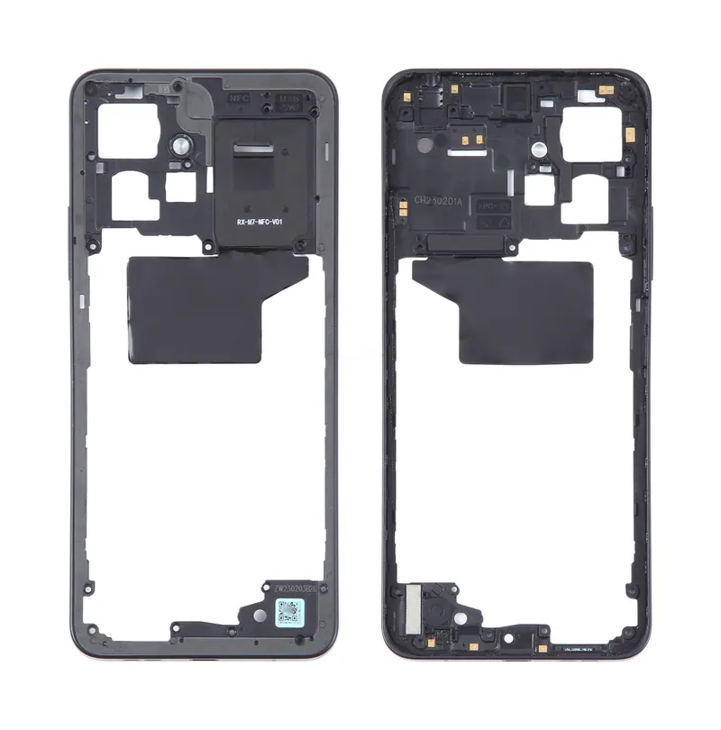 For Xiaomi Redmi Note 12 4G Original Middle Frame Bezel Plate (Black) — image 1