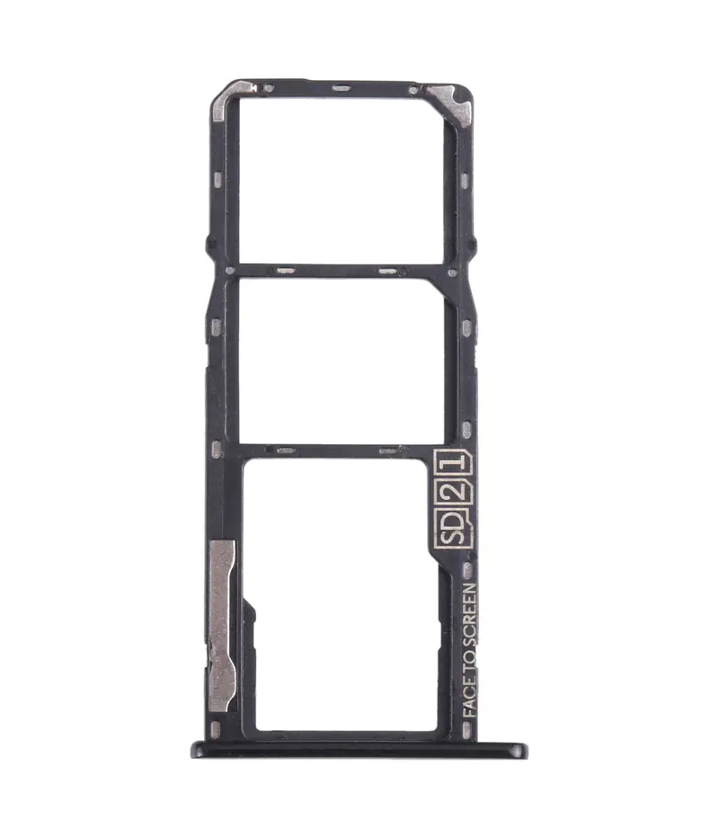 For Motorola Moto G7 Play SIM Card Tray + SIM Card Tray + Micro SD Card Tray (Black) — image 1