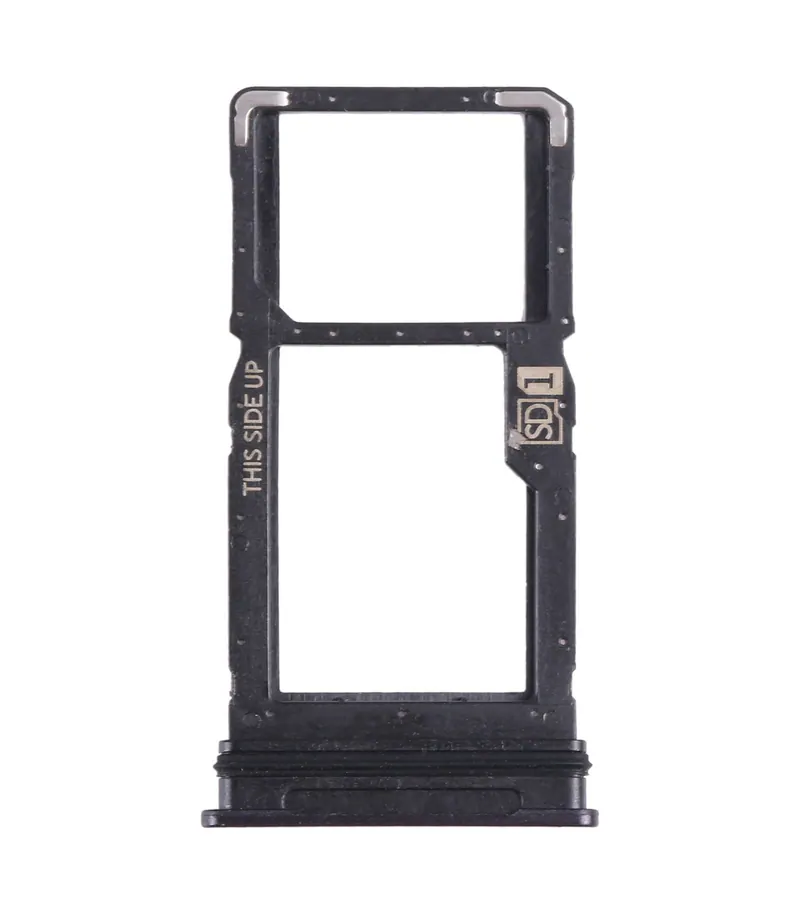 For Motorola One 5G Ace SIM Card Tray + Micro SD Card Tray (Black) — image 1