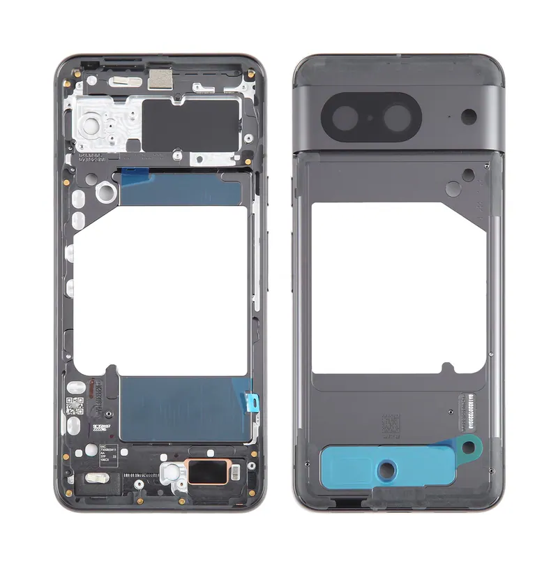 For Google Pixel 8 Original Front Housing LCD Frame Bezel Plate (Black) — image 1