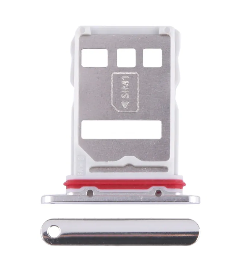 For Huawei Mate 50E SIM + NM Card Tray (Silver) — image 1