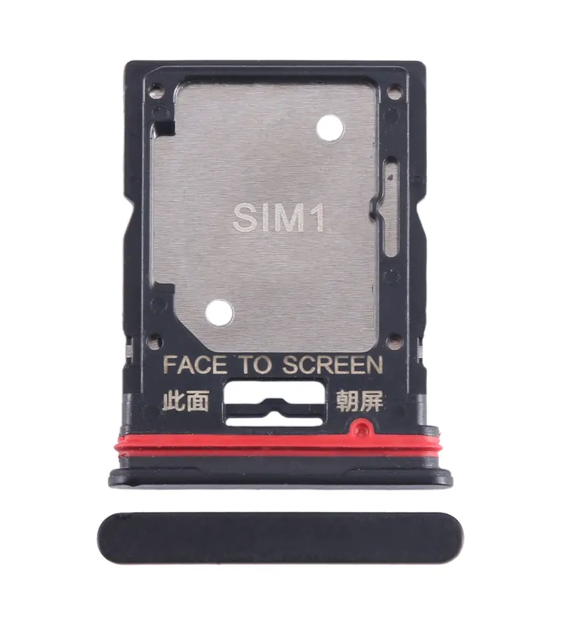 For Xiaomi Redmi Note 11T Pro SIM Card Tray + SIM Card Tray / Micro SD Card Tray (Black) — image 1