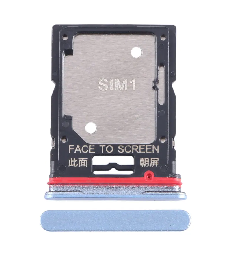 For Xiaomi Redmi K50i SIM Card Tray + SIM Card Tray / Micro SD Card Tray (Blue) — image 1