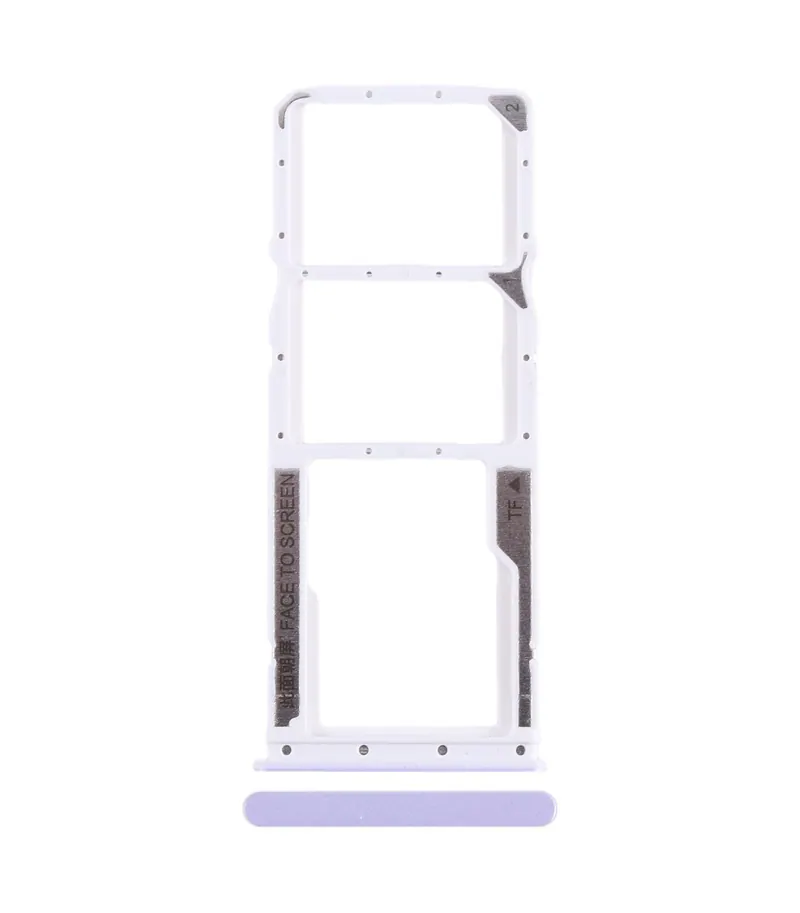 For Xiaomi Redmi 12C SIM Card Tray + SIM Card Tray + Micro SD Card Tray (Purple) — image 1