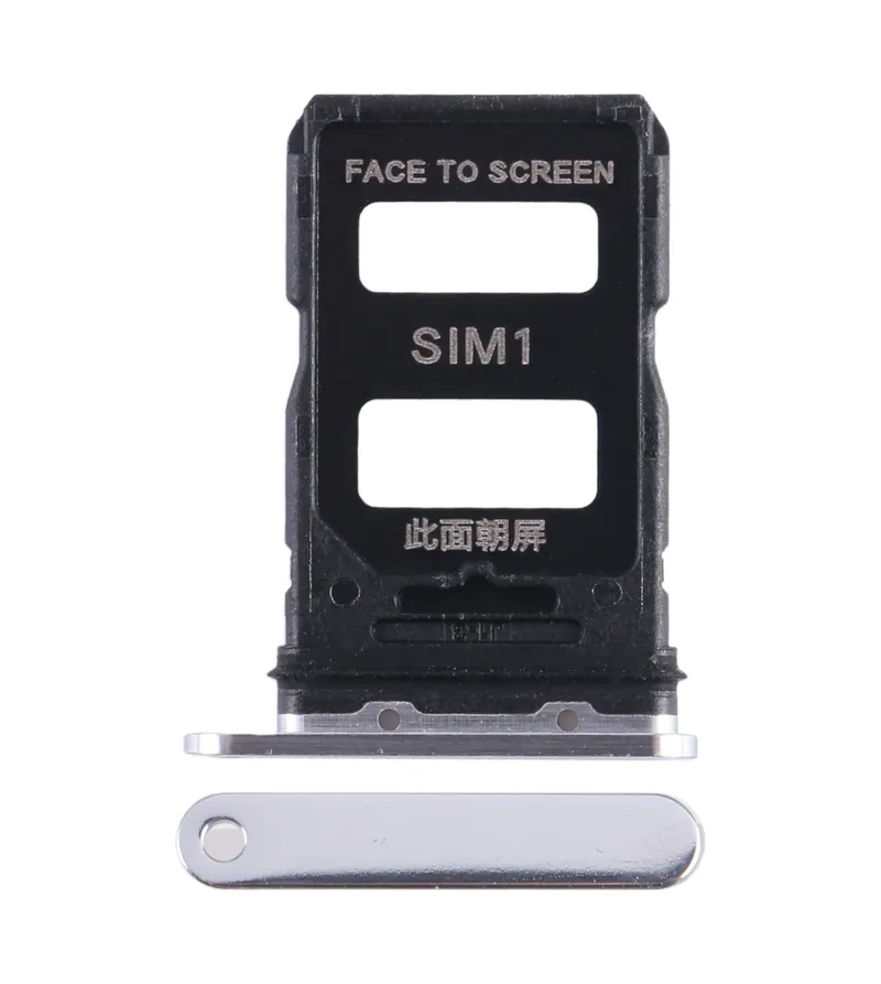 For Xiaomi 13 SIM Card Tray + SIM Card Tray (Silver) — image 1