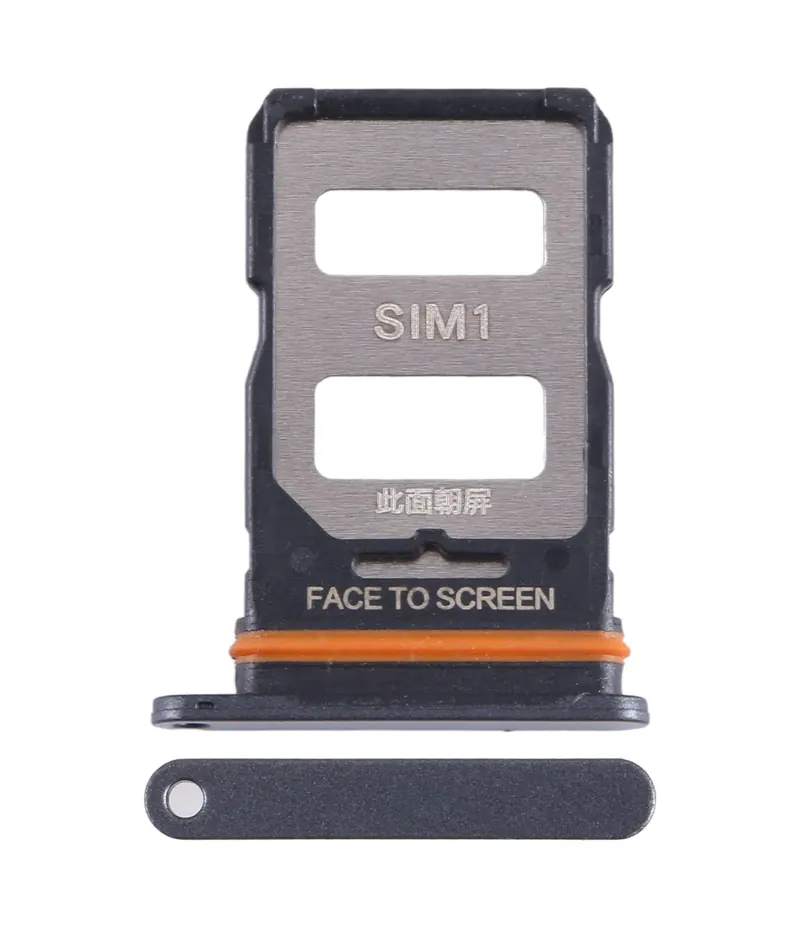 For Xiaomi Redmi Note 12T Pro SIM Card Tray + SIM Card Tray (Black) — image 1