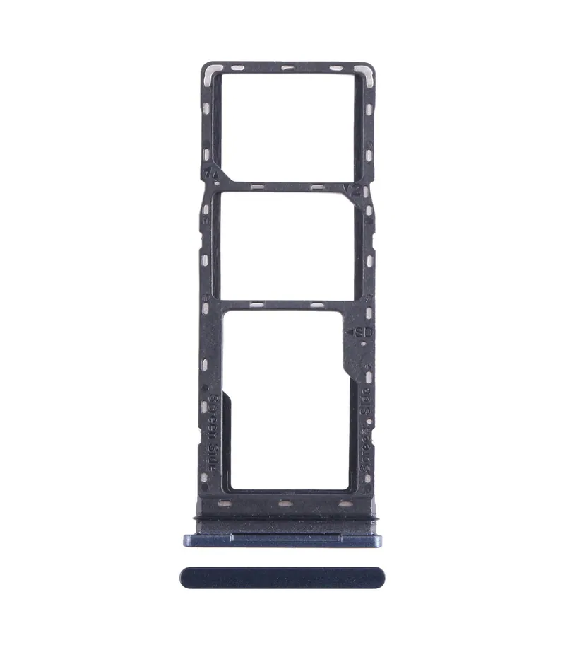 For Tecno Pova 2 SIM Card Tray + SIM Card Tray + Micro SD Card Tray (Dark Blue) — image 1