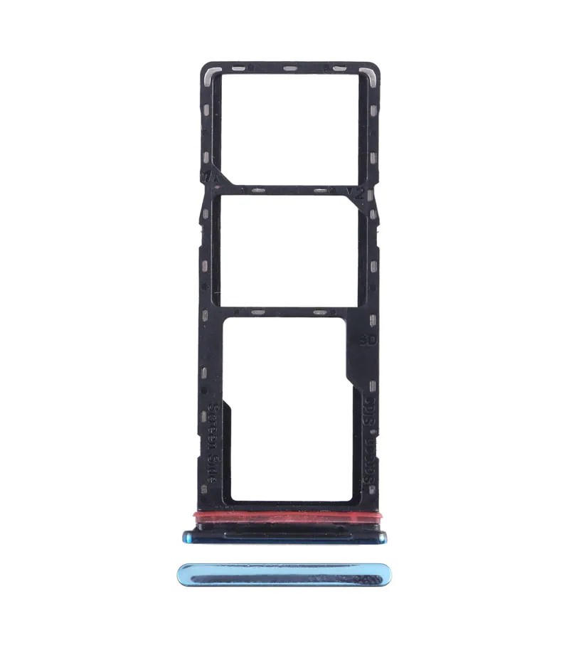 For Tecno Spark 8T SIM Card Tray + SIM Card Tray + Micro SD Card Tray (Blue) — image 1
