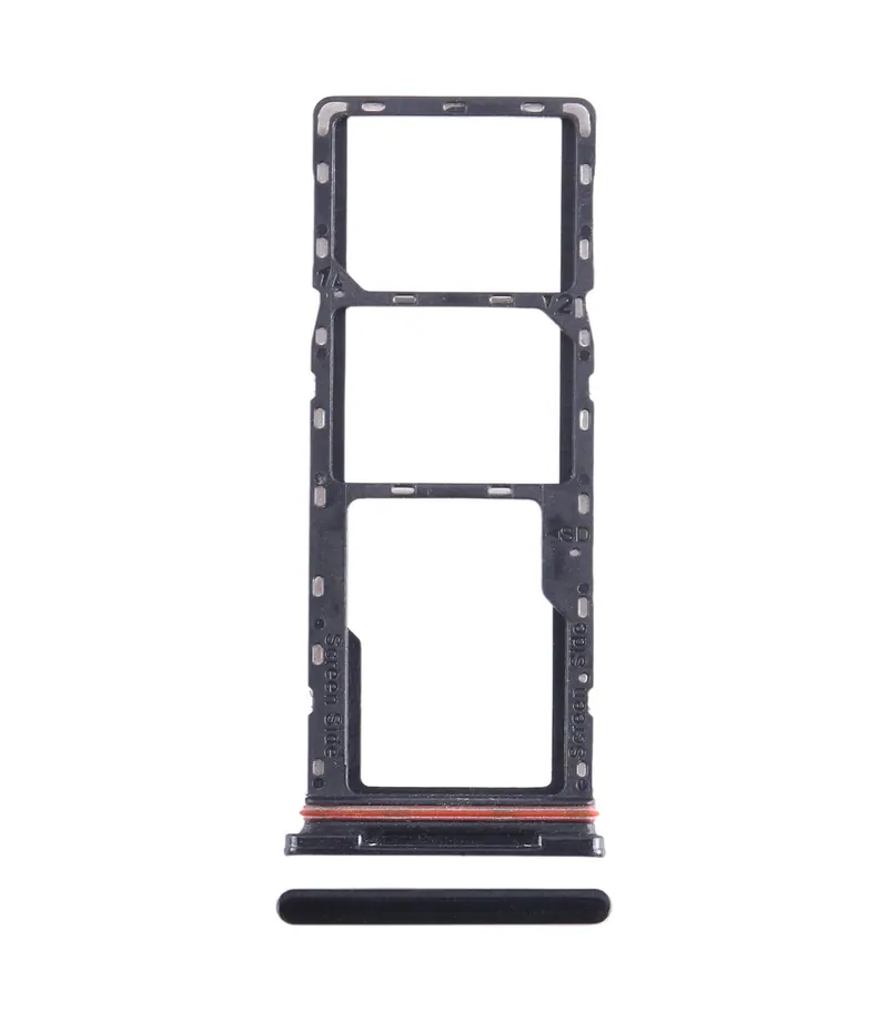 For Infinix Hot 10i X659B SIM Card Tray + SIM Card Tray + Micro SD Card Tray (Black) — image 1