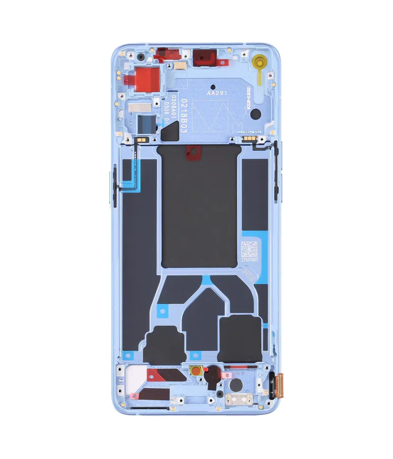 For OPPO Reno7 Pro 5G Front Housing LCD Frame Bezel Plate (Blue) — image 1